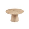Table basse Lukas 80 cm Chêne Vieilli – MDF, plateau bord relevé