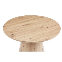 Table basse Lukas 80 cm Chêne Vieilli – MDF, plateau bord relevé