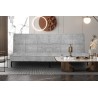 canapé-lit, Konya, gris, canapé convertible, mousse froide, bois d’eucalyptus, meuble compact, couchage d’appoint, gain de place