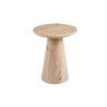 Table basse Lukas 45 cm Chêne Vieilli – MDF avec bord relevé, Ø 45 × H 55 cm