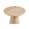 Table basse Lukas 45 cm Chêne Vieilli – MDF avec bord relevé, Ø 45 × H 55 cm
