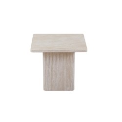 Set tables basses Bobby travertin beige – MDF 25 mm 3D, set de 2, ref. 3085-1