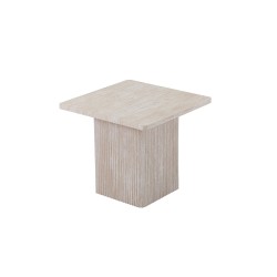 Set tables basses Bobby travertin beige – MDF 25 mm 3D, set de 2, ref. 3085-1