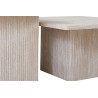 Set tables basses Bobby travertin beige – MDF 25 mm 3D, set de 2, ref. 3085-1