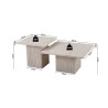Set tables basses Bobby travertin beige – MDF 25 mm 3D, set de 2, ref. 3085-1