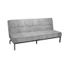 canapé-lit, Konya, gris, canapé convertible, mousse froide, bois d’eucalyptus, meuble compact, couchage d’appoint, gain de place
