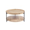Table basse Dalina ronde Ø 80 cm décor Chêne Vieilli – MDF, bord relevé