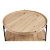 Table basse Dalina ronde Ø 80 cm décor Chêne Vieilli – MDF, bord relevé