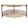 Table basse Dalina ronde Ø 80 cm décor Chêne Vieilli – MDF, bord relevé