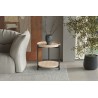 Table basse Dalina 45 cm Chêne Vieilli – MDF bord relevé, compacte & élégante