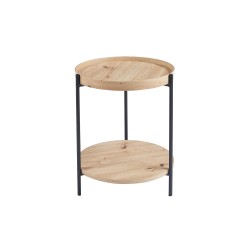 Table basse Dalina 45 cm Chêne Vieilli – MDF bord relevé, compacte & élégante