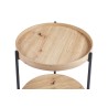 Table basse Dalina 45 cm Chêne Vieilli – MDF bord relevé, compacte & élégante