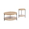 Table basse Dalina 45 cm Chêne Vieilli – MDF bord relevé, compacte & élégante