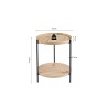 Table basse Dalina 45 cm Chêne Vieilli – MDF bord relevé, compacte & élégante