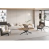 Table basse Aziz décor Mango – MDF 25 mm, pieds métal, 130 × 70 × 42,5 cm