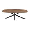 Table basse Aziz décor Mango – MDF 25 mm, pieds métal, 130 × 70 × 42,5 cm