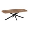Table basse Aziz décor Mango – MDF 25 mm, pieds métal, 130 × 70 × 42,5 cm