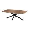 Table basse Aziz décor Mango – MDF 25 mm, pieds métal, 130 × 70 × 42,5 cm