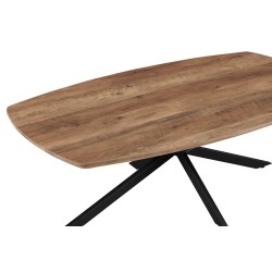 Table basse Aziz décor Mango – MDF 25 mm, pieds métal, 130 × 70 × 42,5 cm