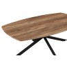 Table basse Aziz décor Mango – MDF 25 mm, pieds métal, 130 × 70 × 42,5 cm