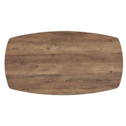 Table basse Aziz décor Mango – MDF 25 mm, pieds métal, 130 × 70 × 42,5 cm
