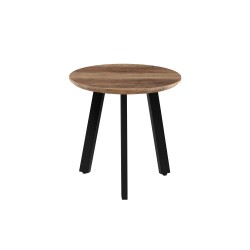 Set 2 tables basses Aziz Mango – MDF 25 mm, pieds métal, dimensions 80×80 et 50×50 cm