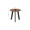 Set 2 tables basses Aziz Mango – MDF 25 mm, pieds métal, dimensions 80×80 et 50×50 cm