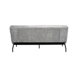 canapé-lit, Konya, gris, canapé convertible, mousse froide, bois d’eucalyptus, meuble compact, couchage d’appoint, gain de place