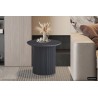 Table basse Lagos 50 cm Ø × H 46 cm – MDF décor Brun Foncé 3D
