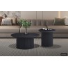 Table basse Lagos 50 cm Ø × H 46 cm – MDF décor Brun Foncé 3D