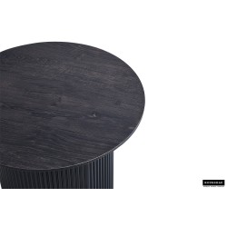 Table basse Lagos 50 cm Ø × H 46 cm – MDF décor Brun Foncé 3D