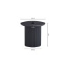 Table basse Lagos 50 cm Ø × H 46 cm – MDF décor Brun Foncé 3D