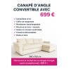 Canapé d'angle réversible avec lit et coffre 260x150 cm Plaisirs Meubles