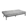 canapé-lit, Konya, gris, canapé convertible, mousse froide, bois d’eucalyptus, meuble compact, couchage d’appoint, gain de place