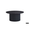 Table basse Lagos 80 cm Brun Foncé – MDF 25 mm 3D, Ø 80 × H 38 cm