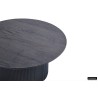 Table basse Lagos 80 cm Brun Foncé – MDF 25 mm 3D, Ø 80 × H 38 cm