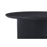 Table basse Lagos 80 cm Brun Foncé – MDF 25 mm 3D, Ø 80 × H 38 cm