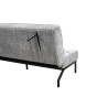 canapé-lit, Konya, gris, canapé convertible, mousse froide, bois d’eucalyptus, meuble compact, couchage d’appoint, gain de place