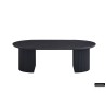Table basse Lagos 120 cm ovale – MDF 25 mm brun foncé 3D, décor élégant