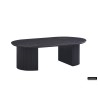 Table basse Lagos 120 cm ovale – MDF 25 mm brun foncé 3D, décor élégant