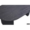 Table basse Lagos 120 cm ovale – MDF 25 mm brun foncé 3D, décor élégant