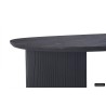 Table basse Lagos 120 cm ovale – MDF 25 mm brun foncé 3D, décor élégant