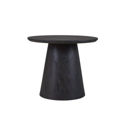 Table d’appoint Miklos ronde 60 cm brun foncé – MDF 25 mm, H 49,5 cm