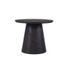Table d’appoint Miklos ronde 60 cm brun foncé – MDF 25 mm, H 49,5 cm