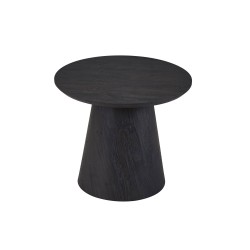Table d’appoint Miklos ronde 60 cm brun foncé – MDF 25 mm, H 49,5 cm