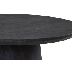 Table d’appoint Miklos ronde 60 cm brun foncé – MDF 25 mm, H 49,5 cm
