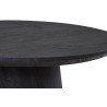 Table d’appoint Miklos ronde 60 cm brun foncé – MDF 25 mm, H 49,5 cm