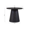 Table d’appoint Miklos ronde 60 cm brun foncé – MDF 25 mm, H 49,5 cm