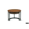 Set tables basses Goja Bois de manguier & métal – 50/60 × 38/45 cm