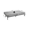 canapé-lit, Konya, gris, canapé convertible, mousse froide, bois d’eucalyptus, meuble compact, couchage d’appoint, gain de place